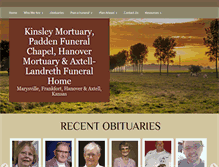 Tablet Screenshot of kinsleymortuary.com